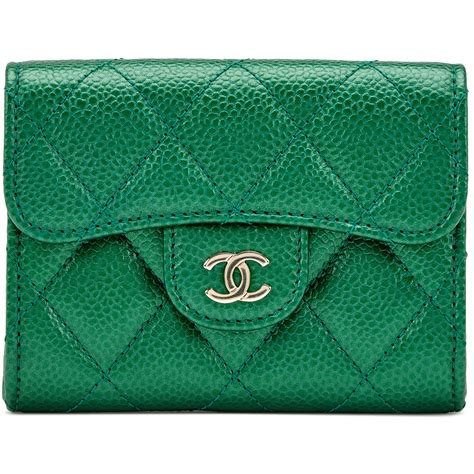 Chanel Card Holder Quilted Caviar Gold